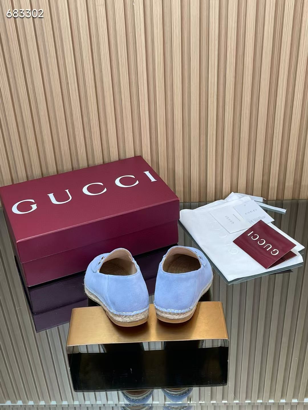 GUCCI 26S LOAFER IN LIGHT BLUE SUEDE
